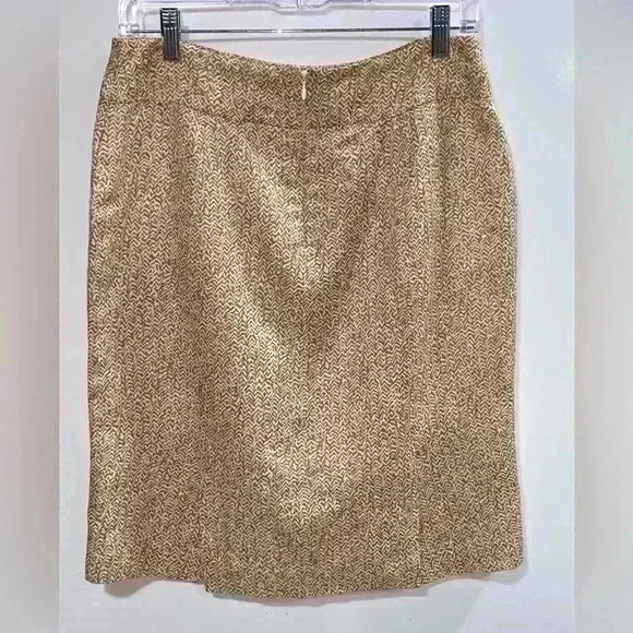 Banana Republic Brown and White Pencil Skirt Size 6 NWOT - Picture 2 of 8